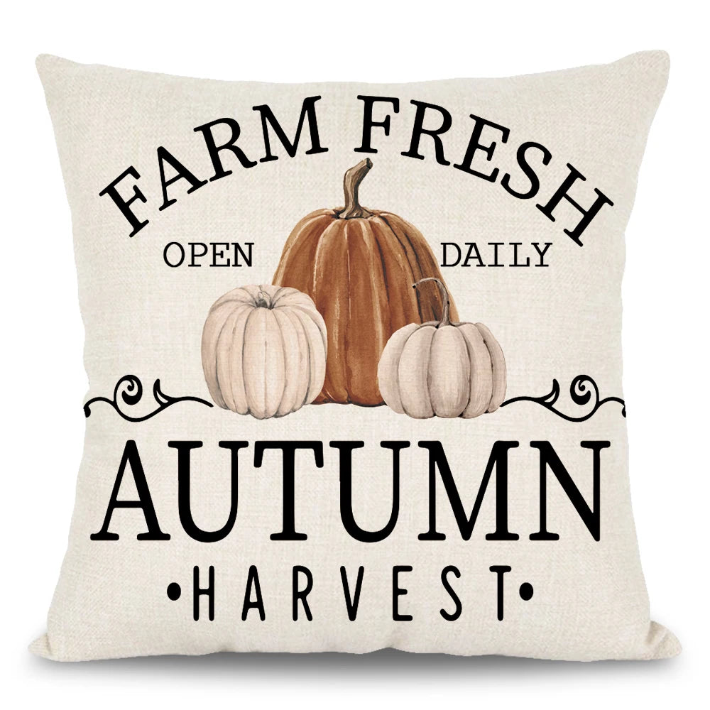 1pc/4pcs Fall Pumpkin Pickup Pillowcase