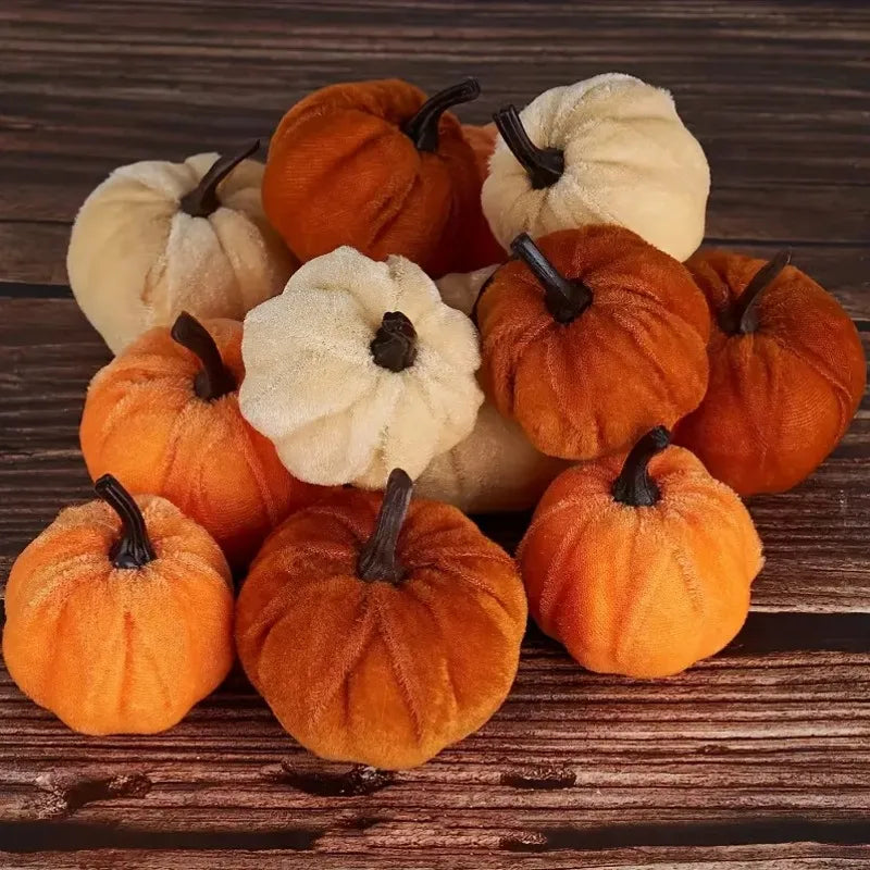 Halloween Velvet Pumpkin Set