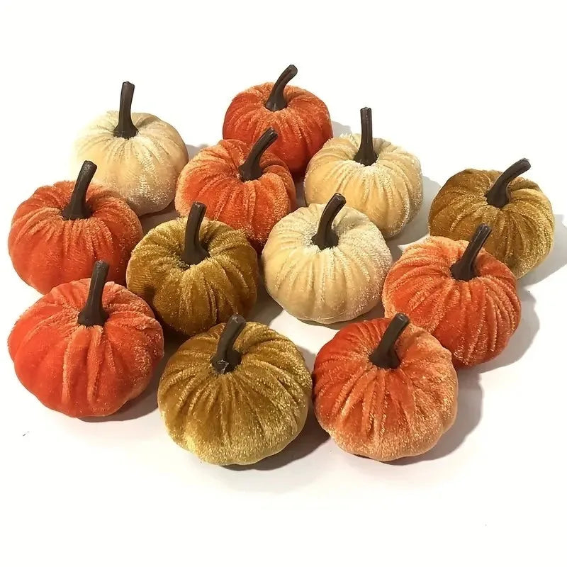 Halloween Velvet Pumpkin Set