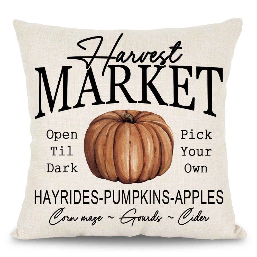 1pc/4pcs Fall Pumpkin Pickup Pillowcase