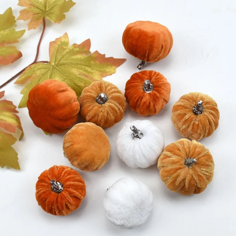 Halloween Velvet Pumpkin Set