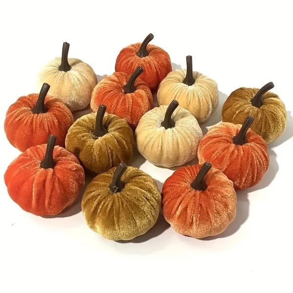 Halloween Velvet Pumpkin Set