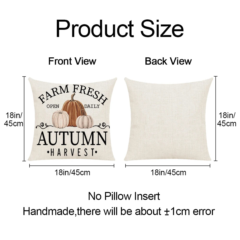 1pc/4pcs Fall Pumpkin Pickup Pillowcase